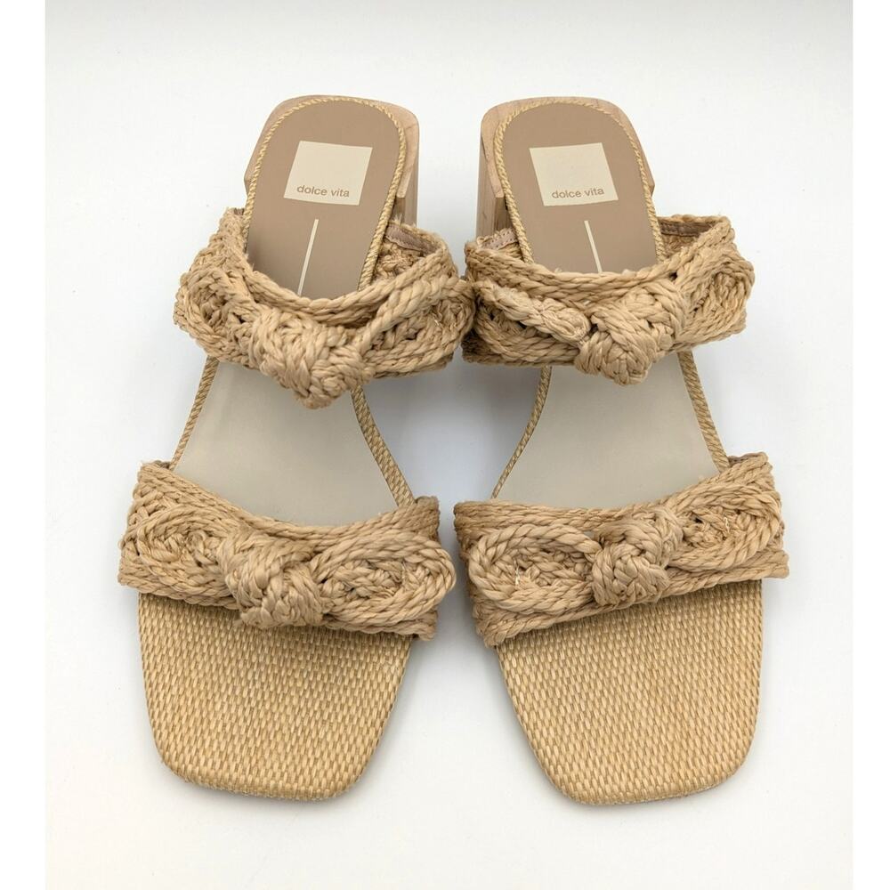 Dolce Vita  Niyah Slide Sandals Women's Natural Raffia Size US11 - Picture 10 of 10